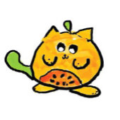 Cute Kawaii Oranje Kat Cartoon Grappige Spreuk  Sticker