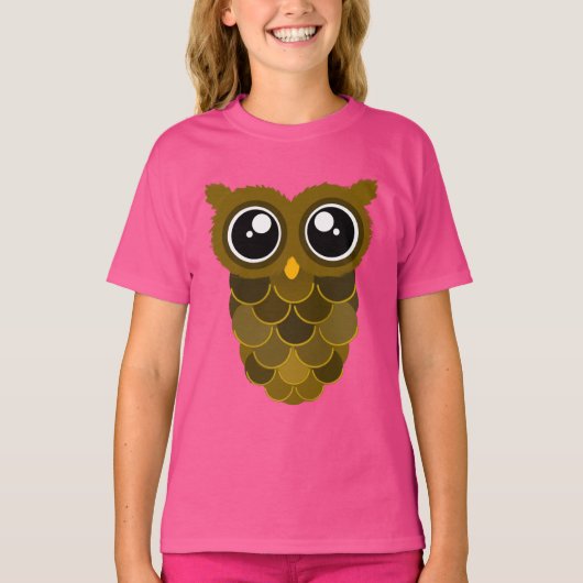 Cute Kawaii Owl T-Shirt (Voorkant)