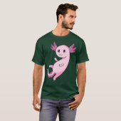 Cute Kawaii Paars Axolotl Pastel Gothic UWU Face T-shirt (Voorkant volledig)