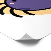 Cute Kawaii Paarse Spider Poster (Hoek)