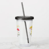 Cute kawaii paddenstoel acryl drinkbeker (Links)