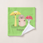 Cute kawaii paddenstoel bad handdoek (Wasdoekje)