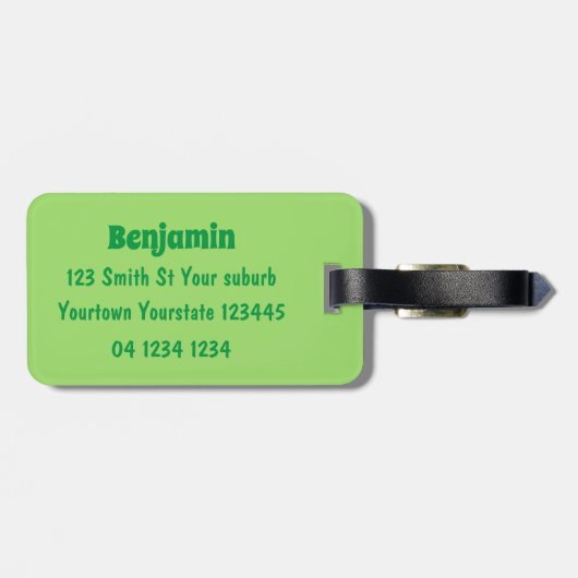 Cute kawaii paddenstoel bagagelabel (Achterkant horizontaal)