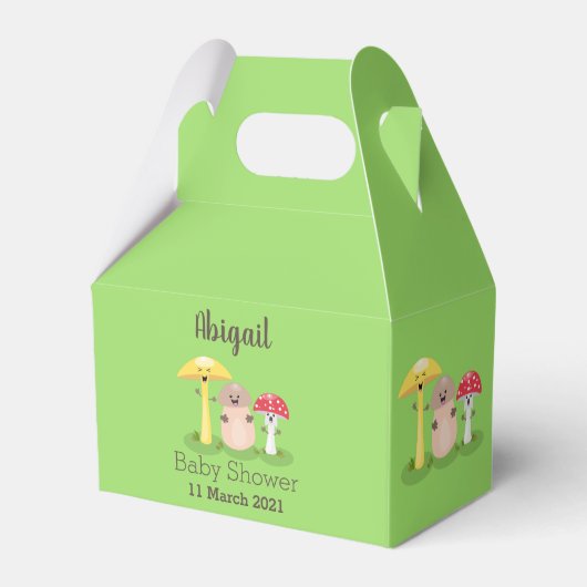 Cute kawaii paddenstoel bedankdoosjes (Voorkant Zijde)