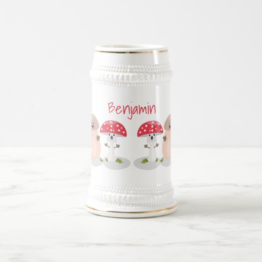 Cute kawaii paddenstoel bierpul (Center)