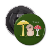 Cute kawaii paddenstoel button flesopener (Voorkant)