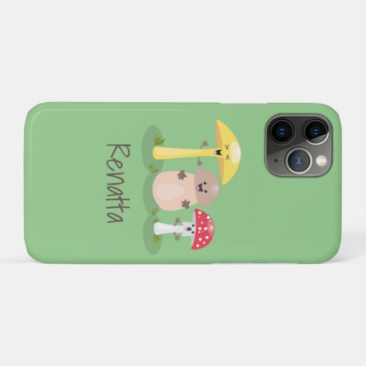 Cute kawaii paddenstoel Case-Mate iPhone case (Achterkant (horizontaal))