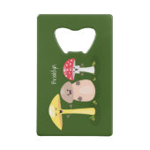 Cute kawaii paddenstoel creditkaart flessenopener (Achterkant)