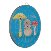 Cute kawaii paddenstoel dartbord (Voorkant Links)