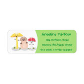 Cute kawaii paddenstoel etiket (Voorkant)