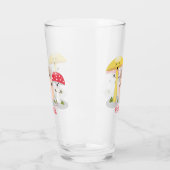 Cute kawaii paddenstoel glas (Links)