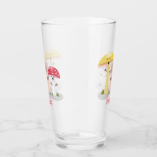 Cute kawaii paddenstoel glas (Rechts)