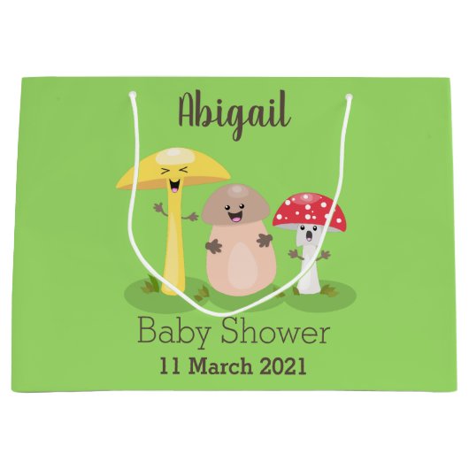 Cute kawaii paddenstoel groot cadeauzakje (Voorkant)