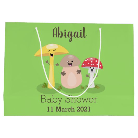 Cute kawaii paddenstoel groot cadeauzakje (Achterkant)