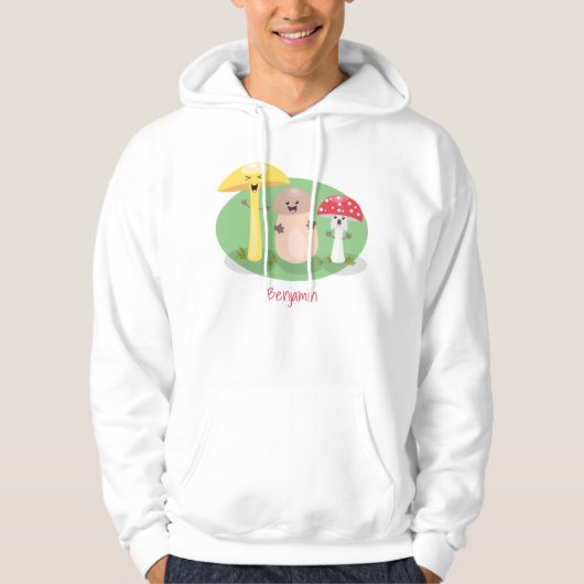 Cute kawaii paddenstoel hoodie (Voorkant)