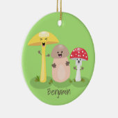 Cute kawaii paddenstoel keramisch ornament (Rechts)