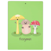 Cute kawaii paddenstoel klembord (Achterkant)