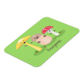 Cute kawaii paddenstoel magneet (Linkerzijde)