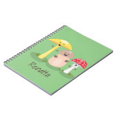 Cute kawaii paddenstoel notitieboek (Linkerzijde)