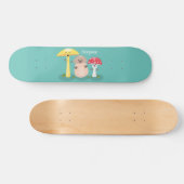 Cute kawaii paddenstoel persoonlijk skateboard (Horizontaal)