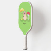 Cute kawaii paddenstoel pickleball paddle (Links)