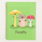 Cute kawaii paddenstoel planner (Voorkant)