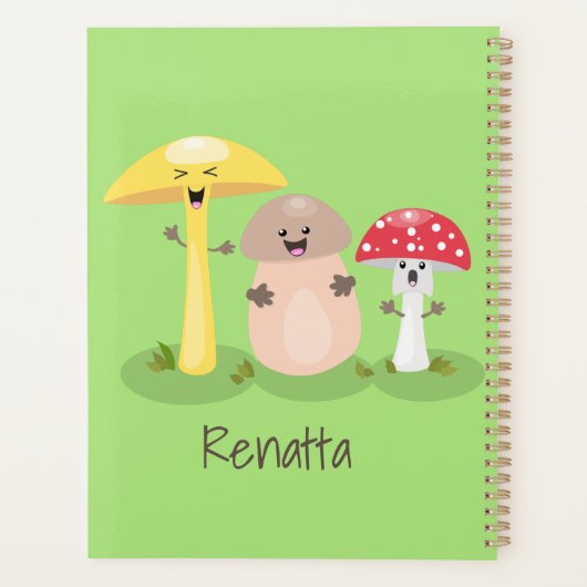 Cute kawaii paddenstoel planner (Achterkant)