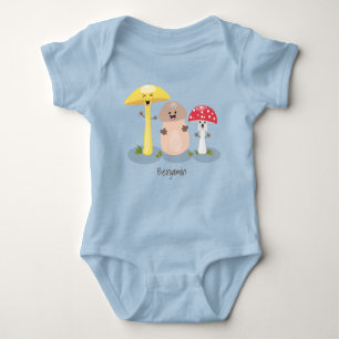 Cute kawaii paddenstoel romper