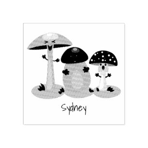 Cute kawaii paddenstoel rubberstempel