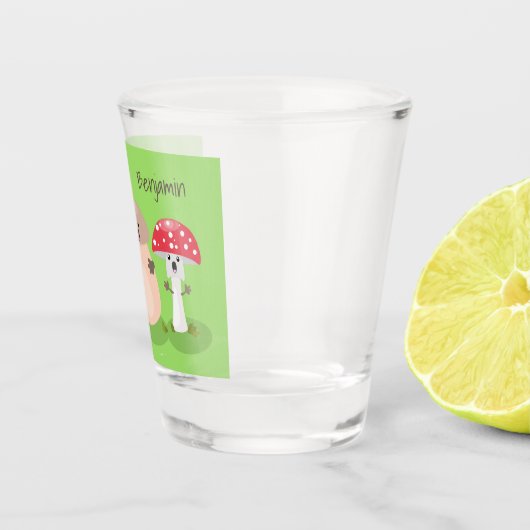 Cute kawaii paddenstoel shot glas (Rechts)