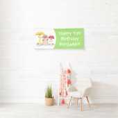 Cute kawaii paddenstoel spandoek (Insitu)