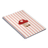 Cute Kawaii Paddenstoel Spiraal Notebook Notitieboek (Rechterzijde)