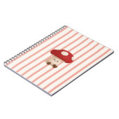 Cute Kawaii Paddenstoel Spiraal Notebook Notitieboek (Linkerzijde)