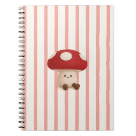 Cute Kawaii Paddenstoel Spiraal Notebook Notitieboek