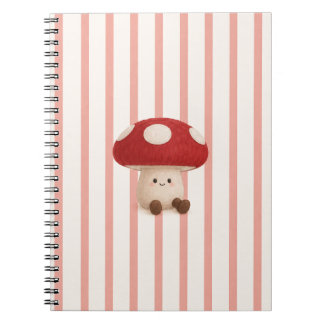 Cute Kawaii Paddenstoel Spiraal Notebook Notitieboek
