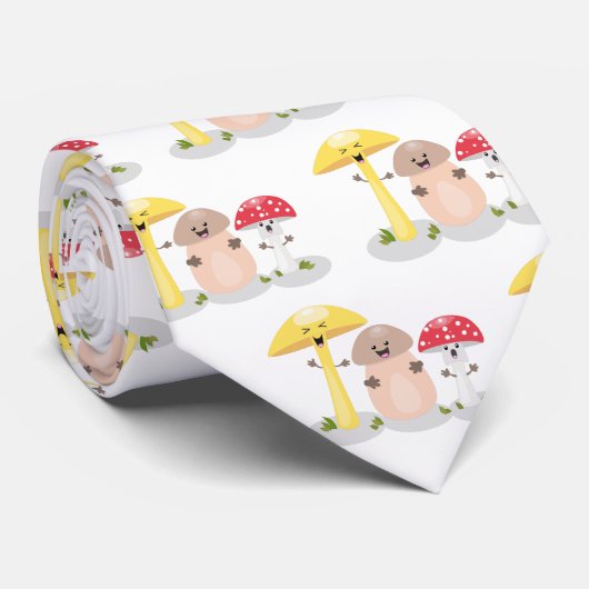 Cute kawaii paddenstoel stropdas (Opgerold)