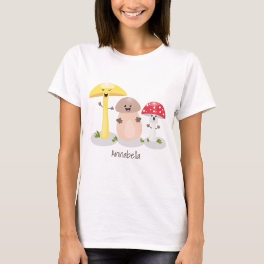 Cute kawaii paddenstoel t-shirt (Voorkant)
