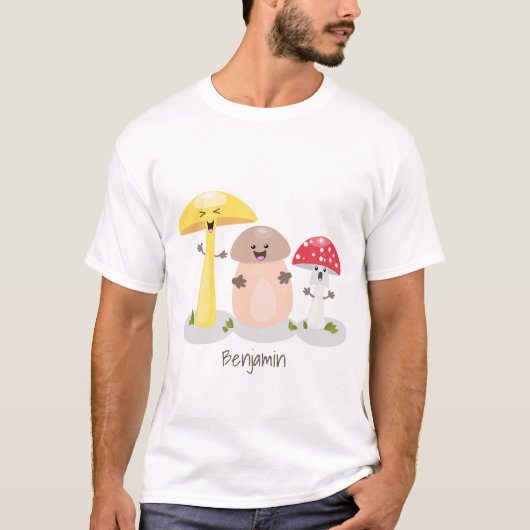 Cute kawaii paddenstoel t-shirt (Voorkant)