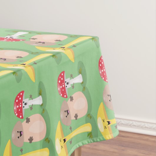 Cute kawaii paddenstoel tafelkleed (Voorbeeld)