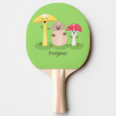 Cute kawaii paddenstoel tafeltennisbatje (Achterkant)