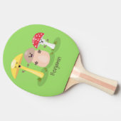 Cute kawaii paddenstoel tafeltennisbatje (Zijkant)