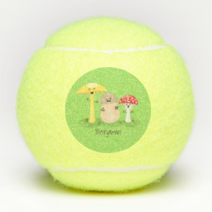 Cute kawaii paddenstoel tennisballen