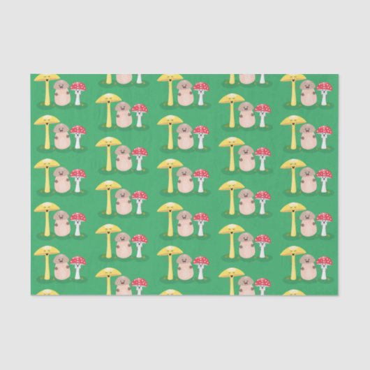 Cute kawaii paddenstoel tissuepapier (Voorkant)