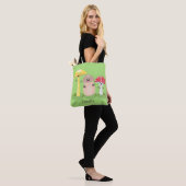 Cute kawaii paddenstoel tote bag (Op model)