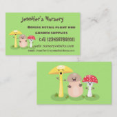 Cute kawaii paddenstoel visitekaartje (Voorkant / Achterkant)