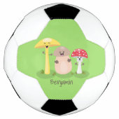 Cute kawaii paddenstoel voetbal (Voorkant)