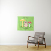 Cute kawaii paddenstoel wandkleed (In Situ (horizontaal))