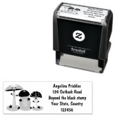 Cute kawaii paddenstoel  zelfinktende stempel (In situ)