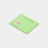 Cute kawaii paddenstoelschimmels cartoon post-it® notes (Schuin)