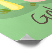 Cute kawaii paddenstoelschimmels cartoon poster (Hoek)